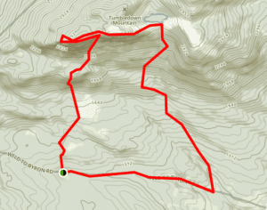 trail map of tumbledown mountain