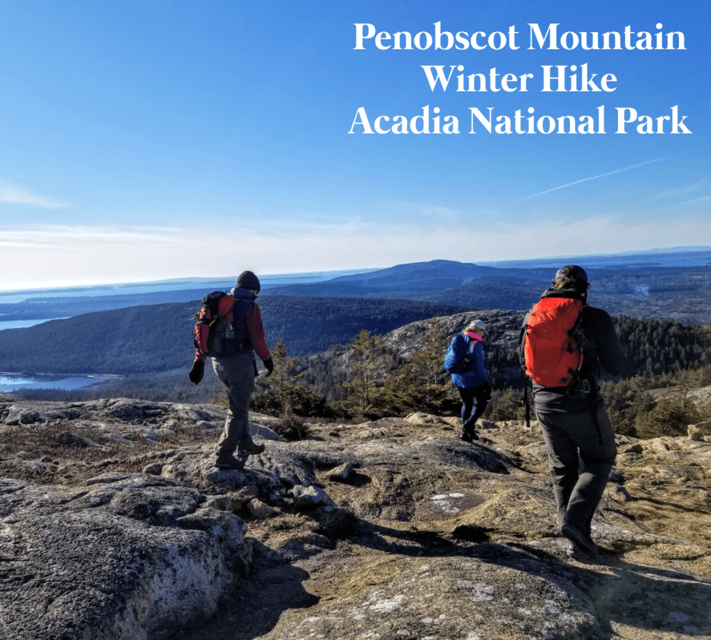 Penobscot Mountain Summit Acadia Winter Maine