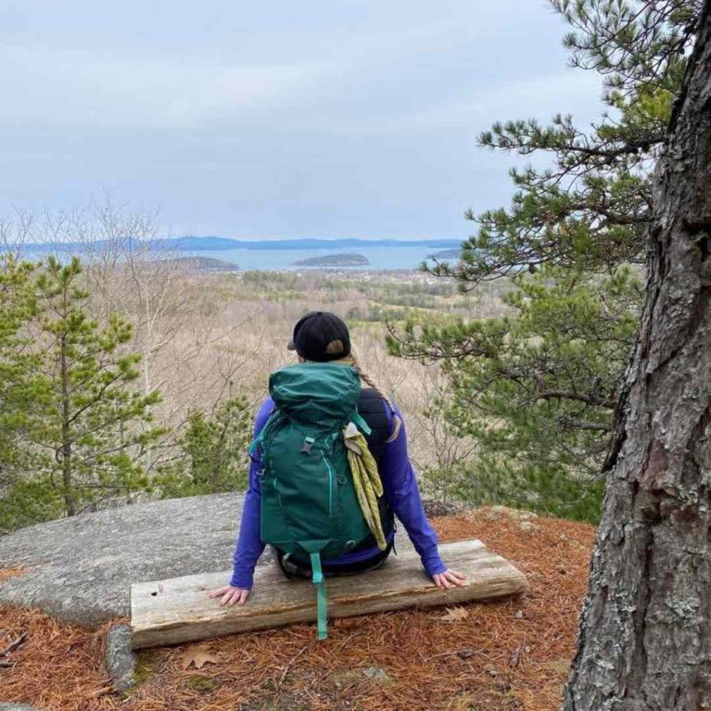 Kebo Mountain Viewpoint with bench